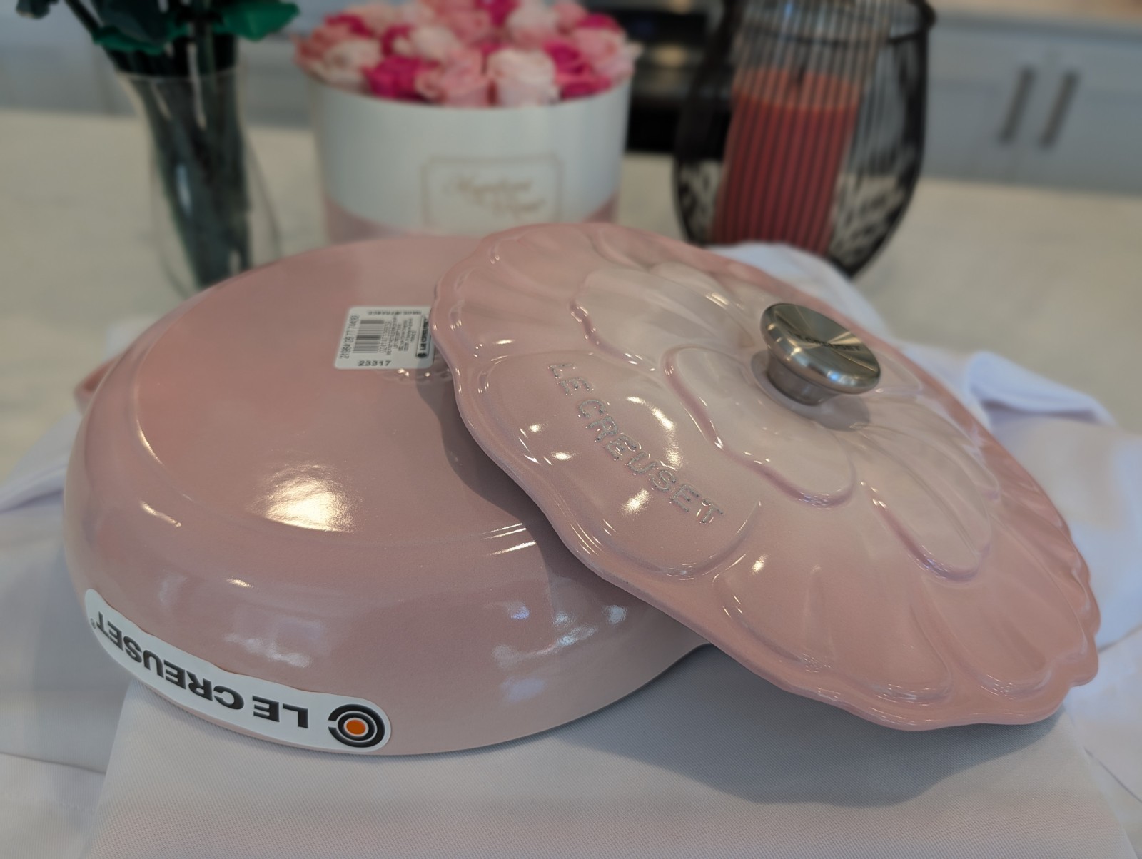 Le Creuset Signature Petal Braiser 2.25 qt Enameled Cast Iron Shell Pink