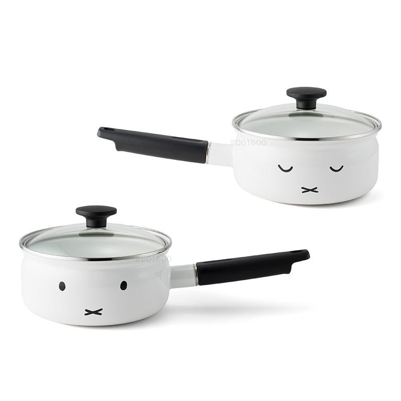 [US Tax Paid] Fujihoro (Fuji Horo) Miffy Nijntje Face 18cm Enamel Saucepan 2L