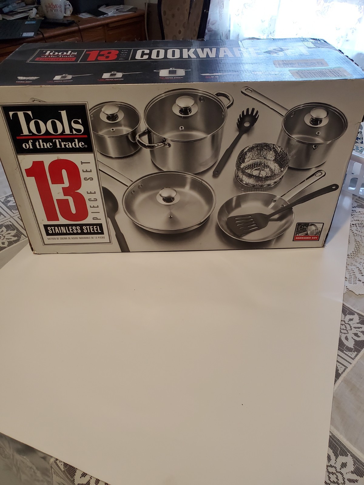 Tools of the Trade 13 Piece Stainless Steel Cookware Set New