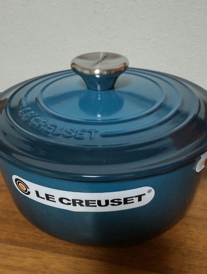 Le Creuset Cocotte Ronde 20cm 7-3/4″ 2-3/4 qt Deep Teal Blue Enamel Cast Iron