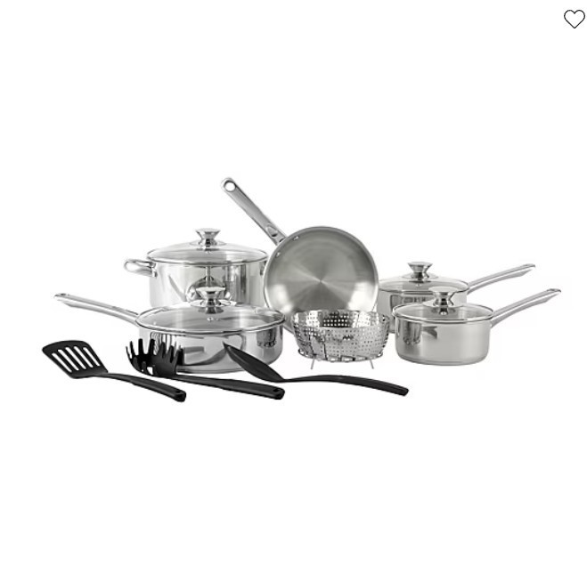 Cooks Stainless Steel 13-pc. Cookware Set NEW