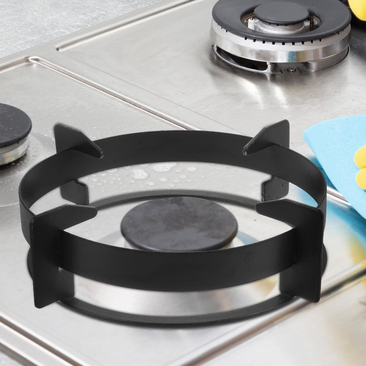 Heavy Duty Gas Stove Wok Ring 9.25 Inch Non-Slip Round Bottom Pan