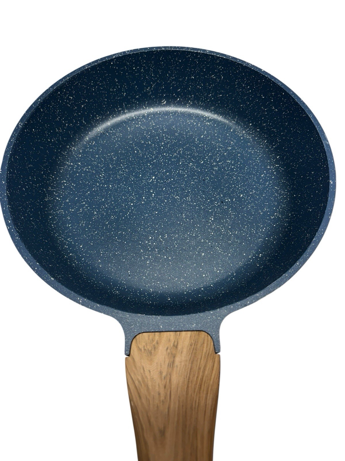 BKLYN Steel Co. Milky Way 9.5” Nonstick Frying Pan Navy Blue Faux Wood Handle