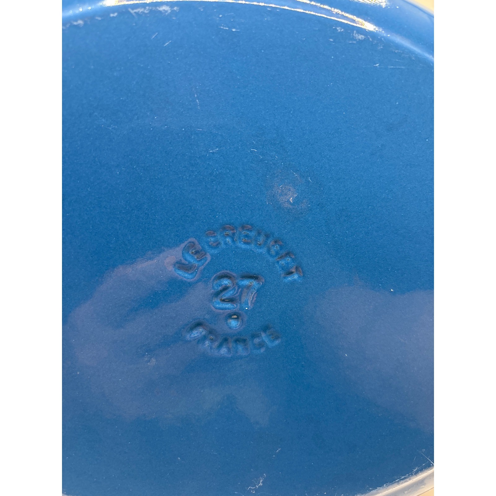 Le Creuset Signature Cast Iron Oval Dutch Oven Marseille Blue 4.25 Qt Size 27