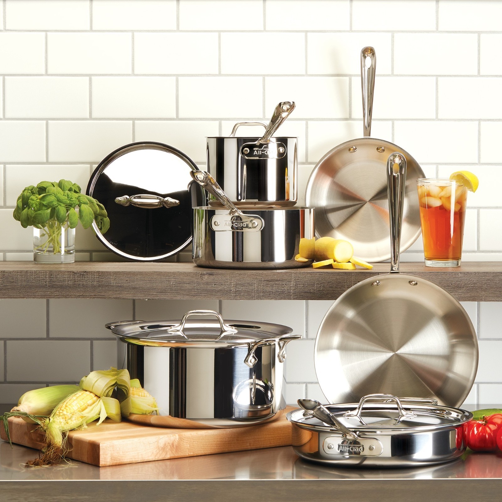 All-Clad D3 Tri-Ply Stainless-Steel 5-Piece Cookware Set