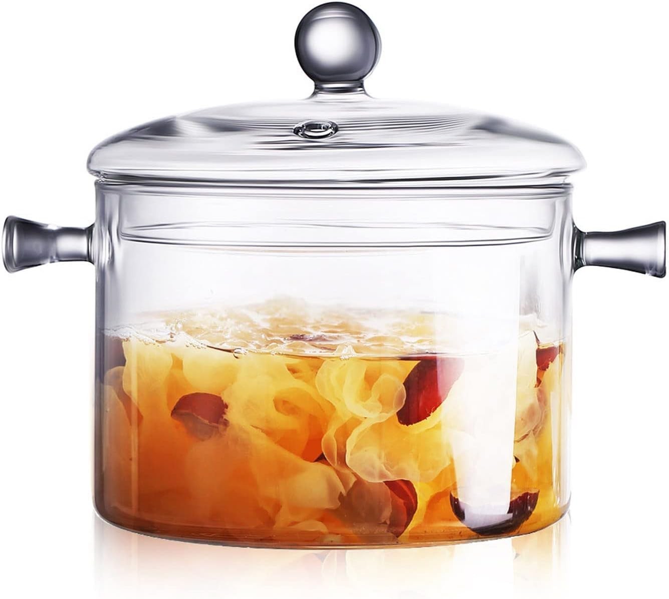 Clear Glass Simmer Pot for Stove Potpourri Cooking Saucepan with Cover Cookwa…