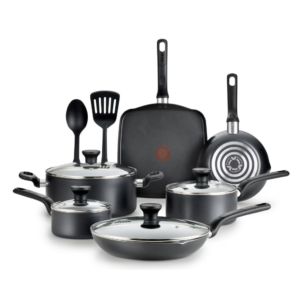 Easy Care Nonstick Cookware, 12 piece Set, Grey, B087SC64
