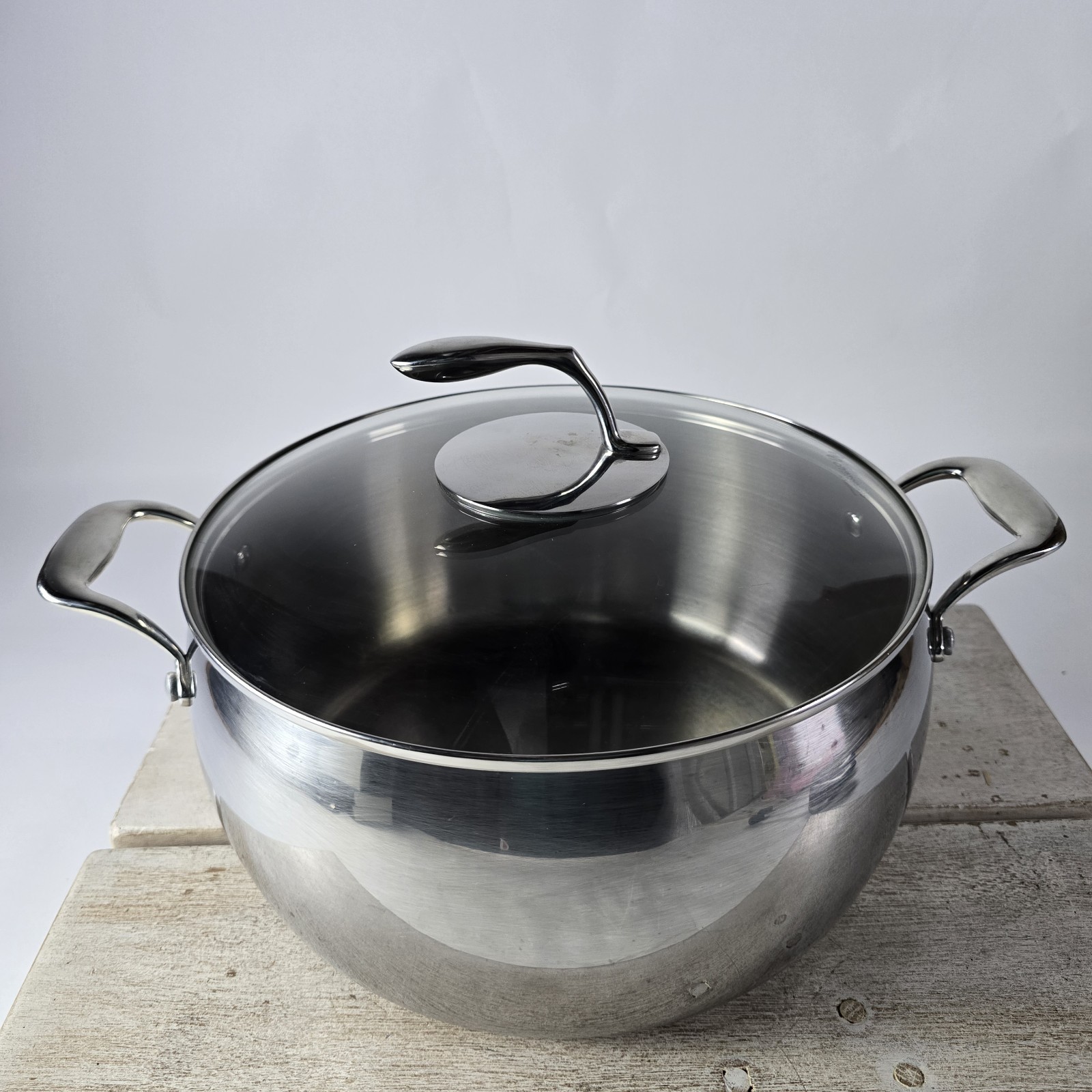 Tupperware Chef Series Stainless 12 Qt Stockpot Dutch Oven Roaster Lid