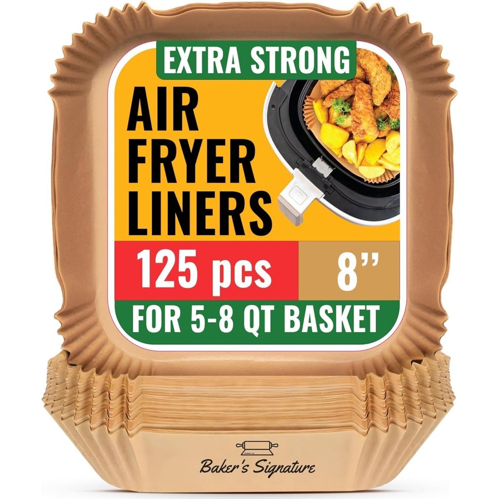 Air Fryer Parchment Liners 125 Pack Disposable Non Stick