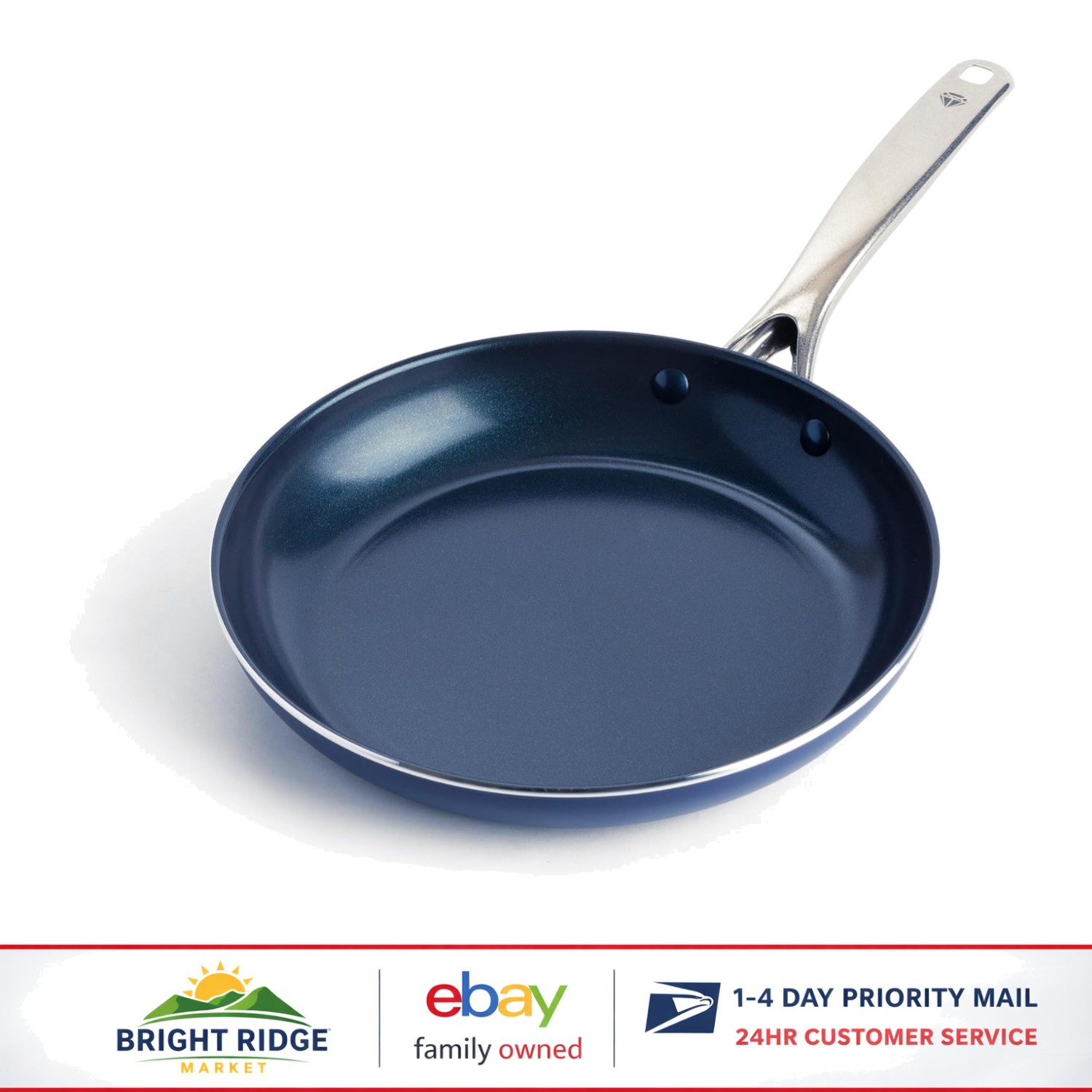 Dishwasher Safe 10-Inch Frying Pan with Ergonomic Stainless Steel Handle