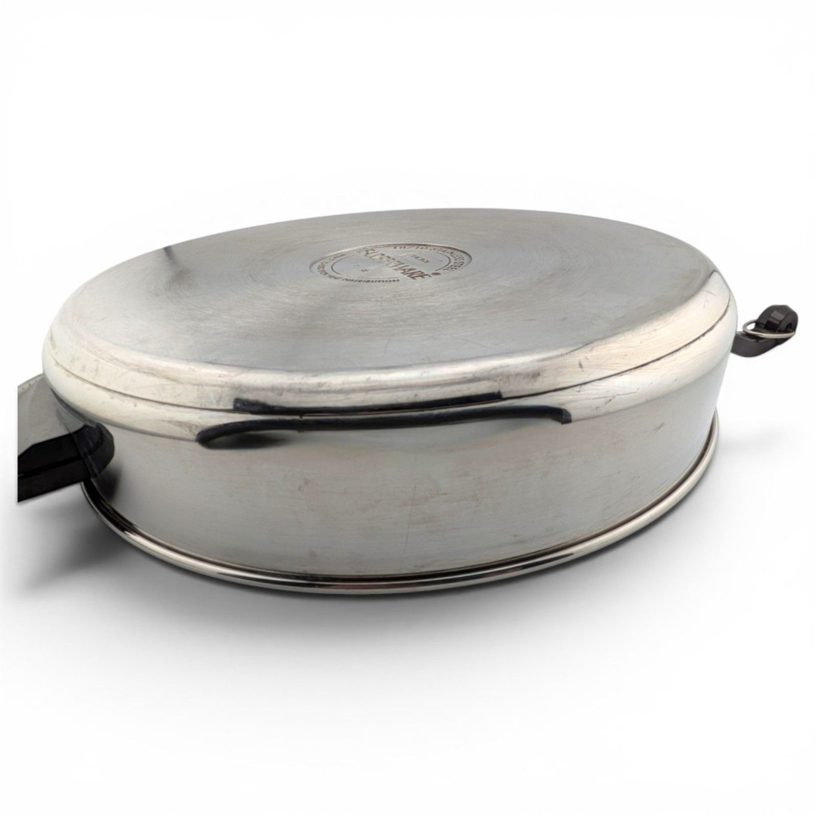 Farberware 12″ 18/10 Stainless Steel Covered Deep Skillet Saute Pan w/Lid