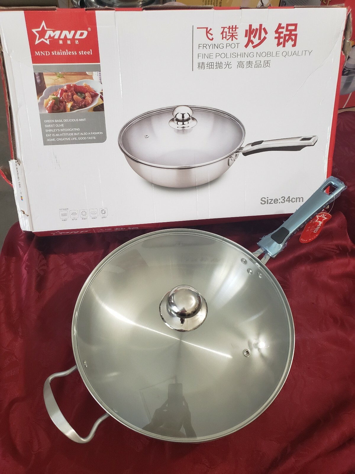 MND Stainless Steel. Frying Pot 34cm
