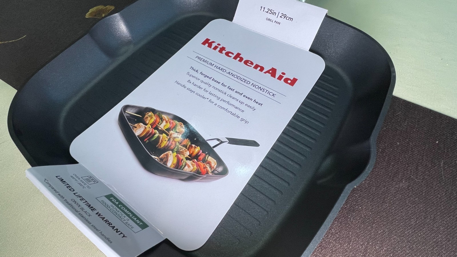 NEW KitchenAid Grill Pan 11.25” Premium Hard Anodized Nonstick Black