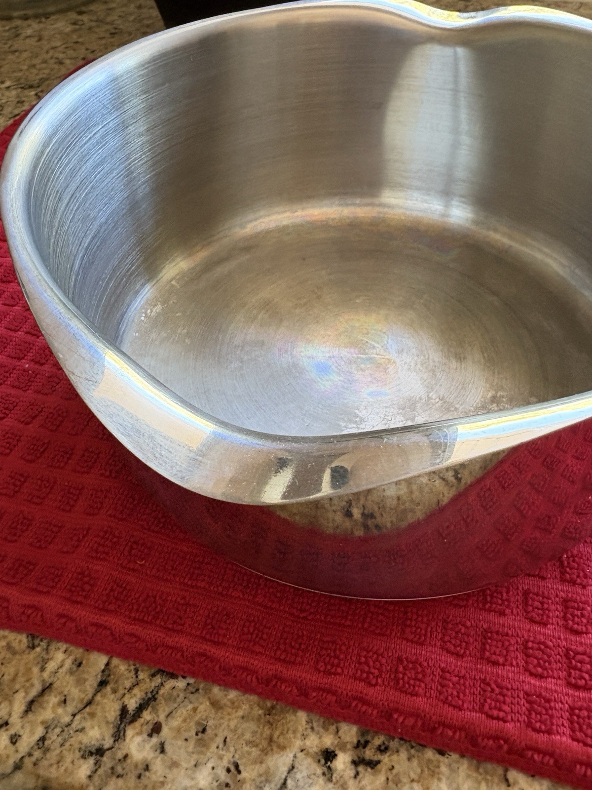 WearEver Stainless Steel 3 Qt Sauce Pan Pot Double Pour Spouts NO LID