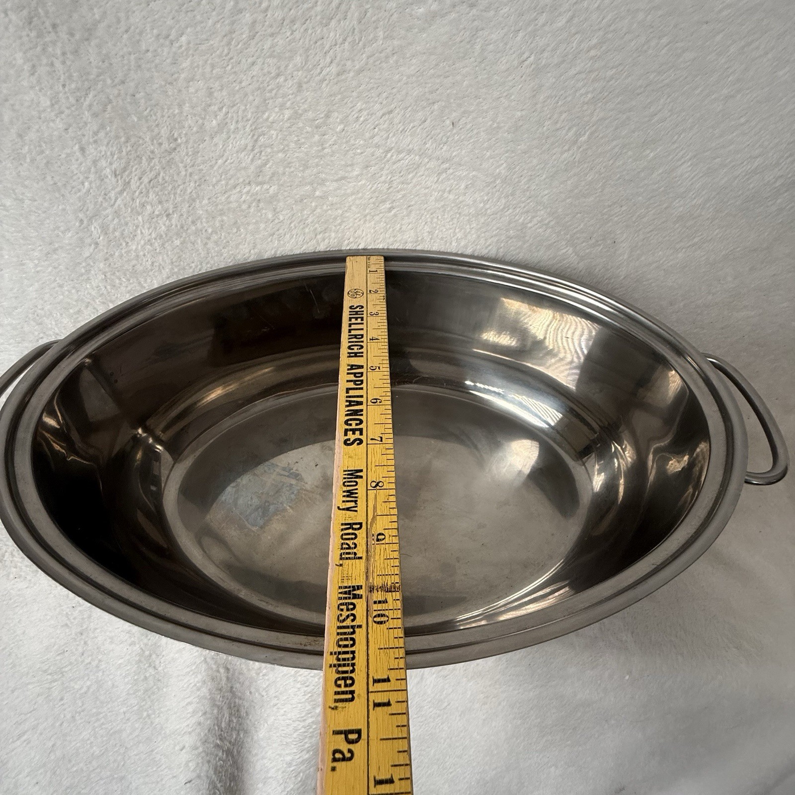 15 Inch Oval Roasting Pot T304 Surgical Stainless Steel Dutch Oven No Lid 15×10