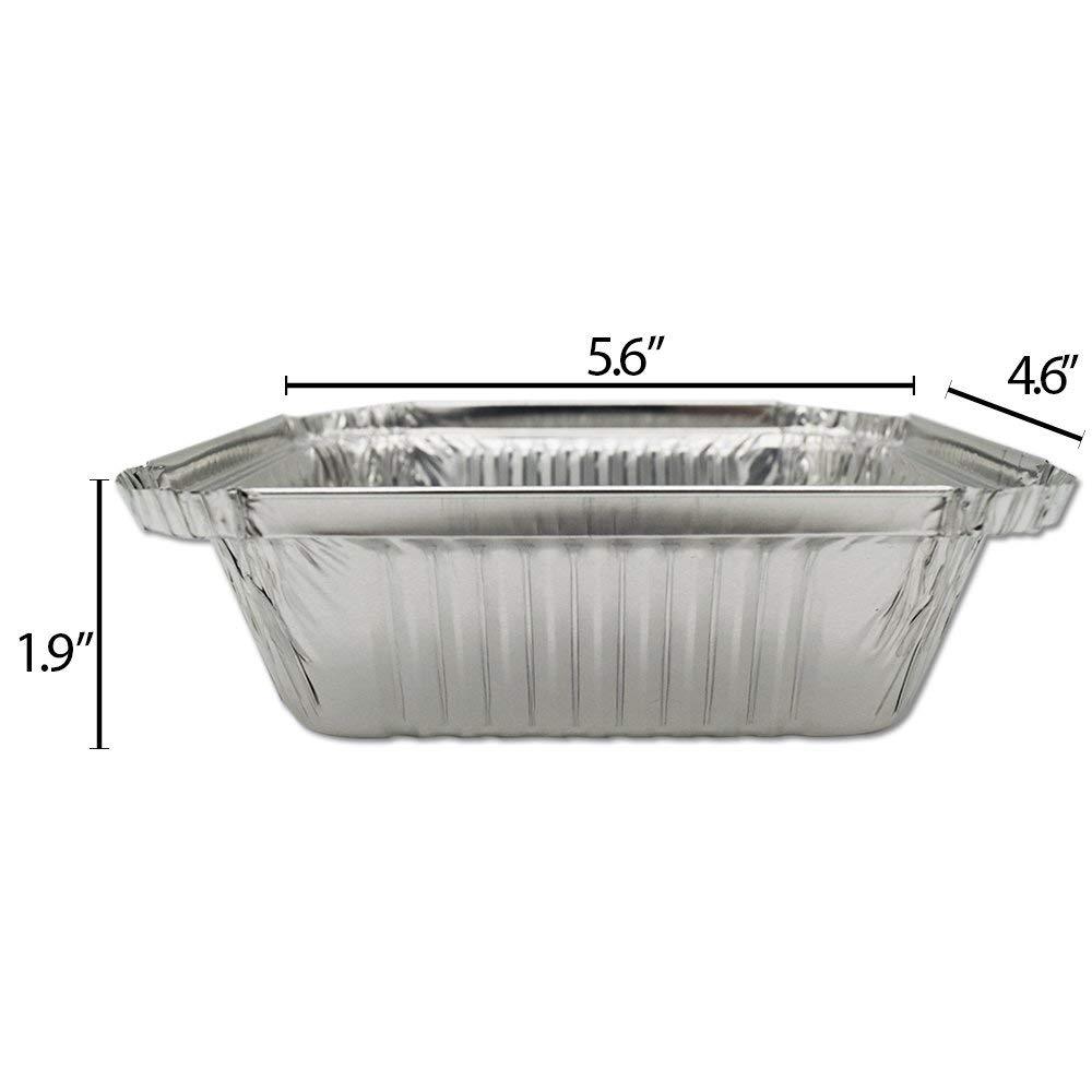 Fig & Leaf (480 Pack) Premium 1-LB Takeout Pans with LIDS – 5.6″ x 4.6″ x 1.9″