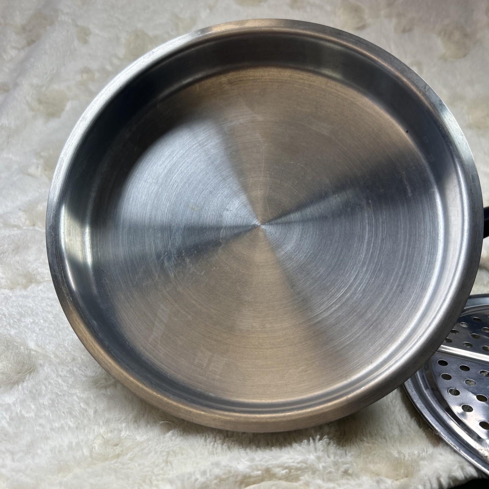 Vintage Rainbow Cookware 18-8 Multi Ply Surgical Steel Skillet W Lid & Insert 11