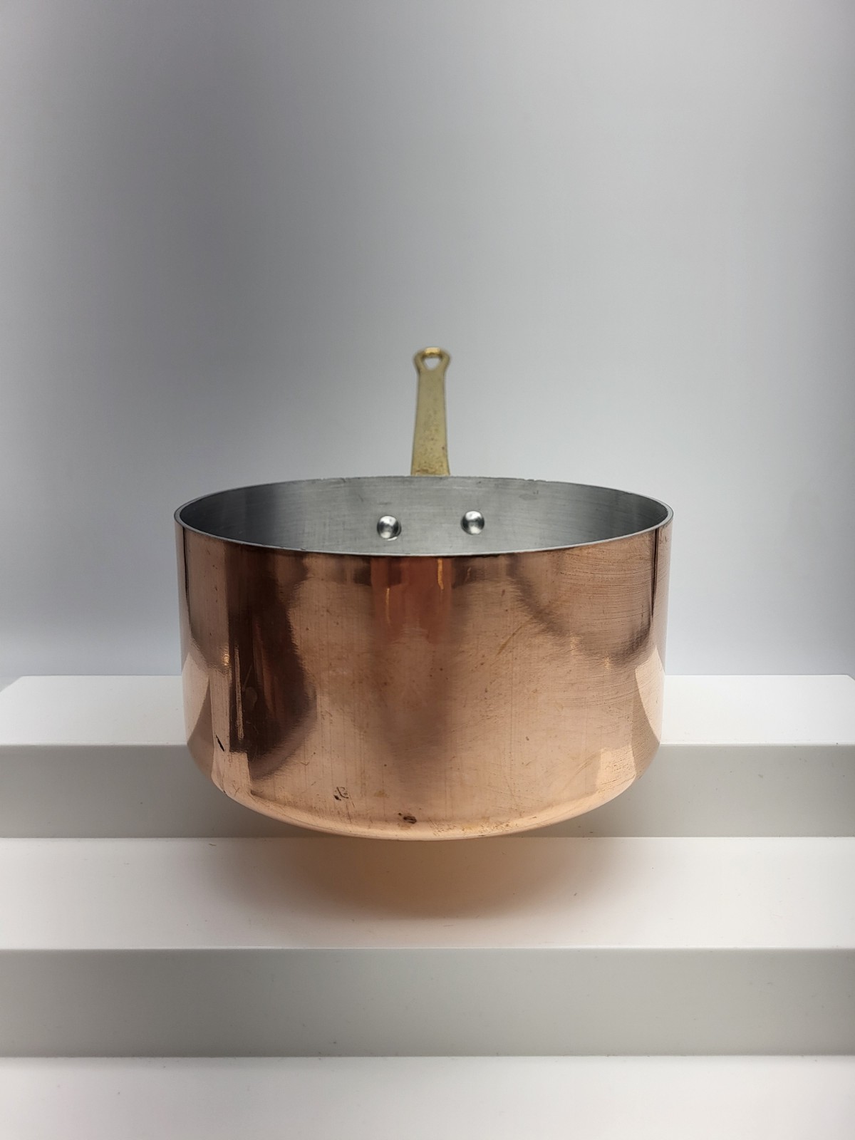 La Belle Cuisine Centuria International Copper Pot with Brass Handle – 1.5 Quart