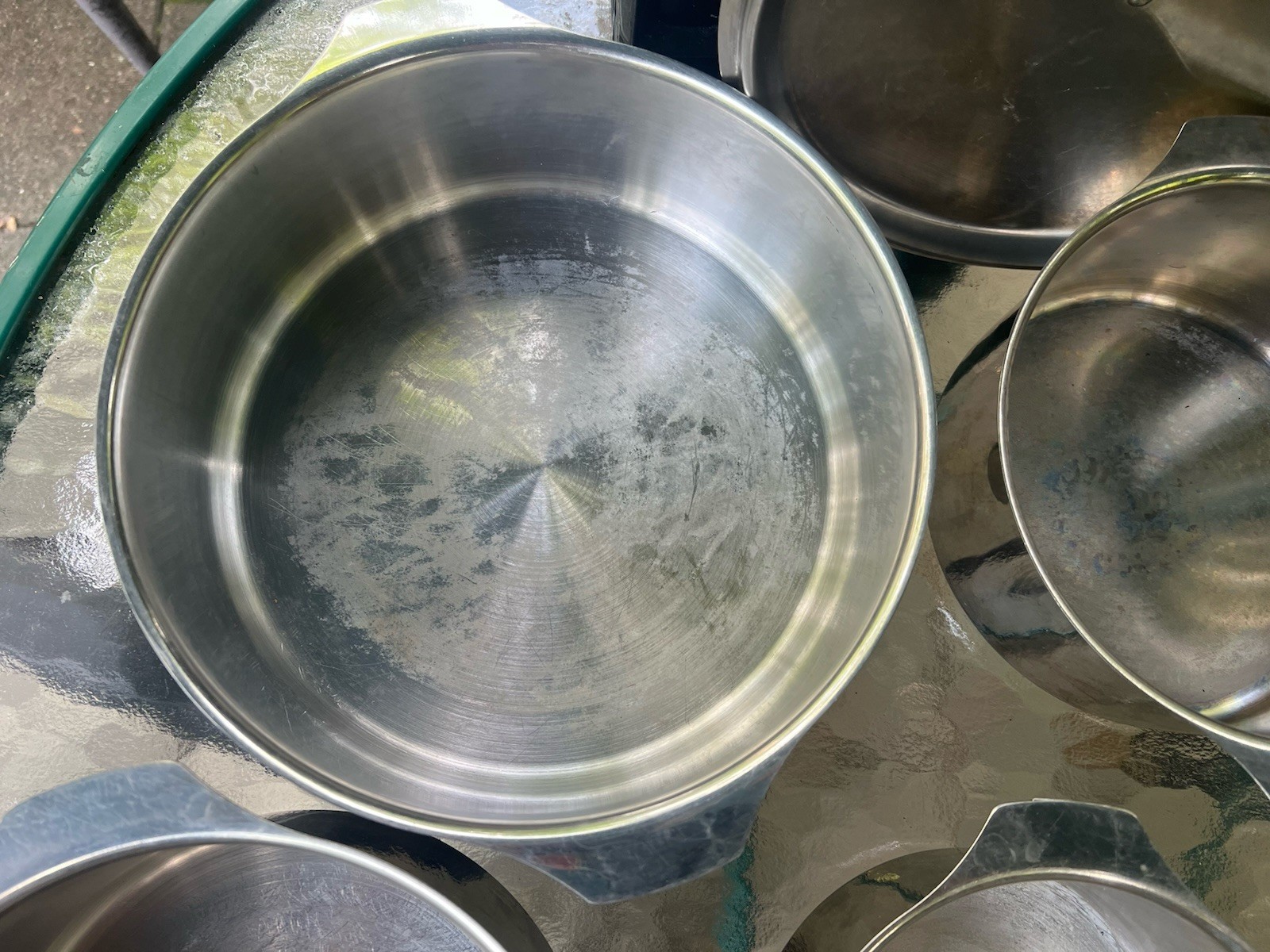 TRIPLINOX 11 Piece Pots Pan Removable Handles 18/10 Stainless Steel France 1 Lid