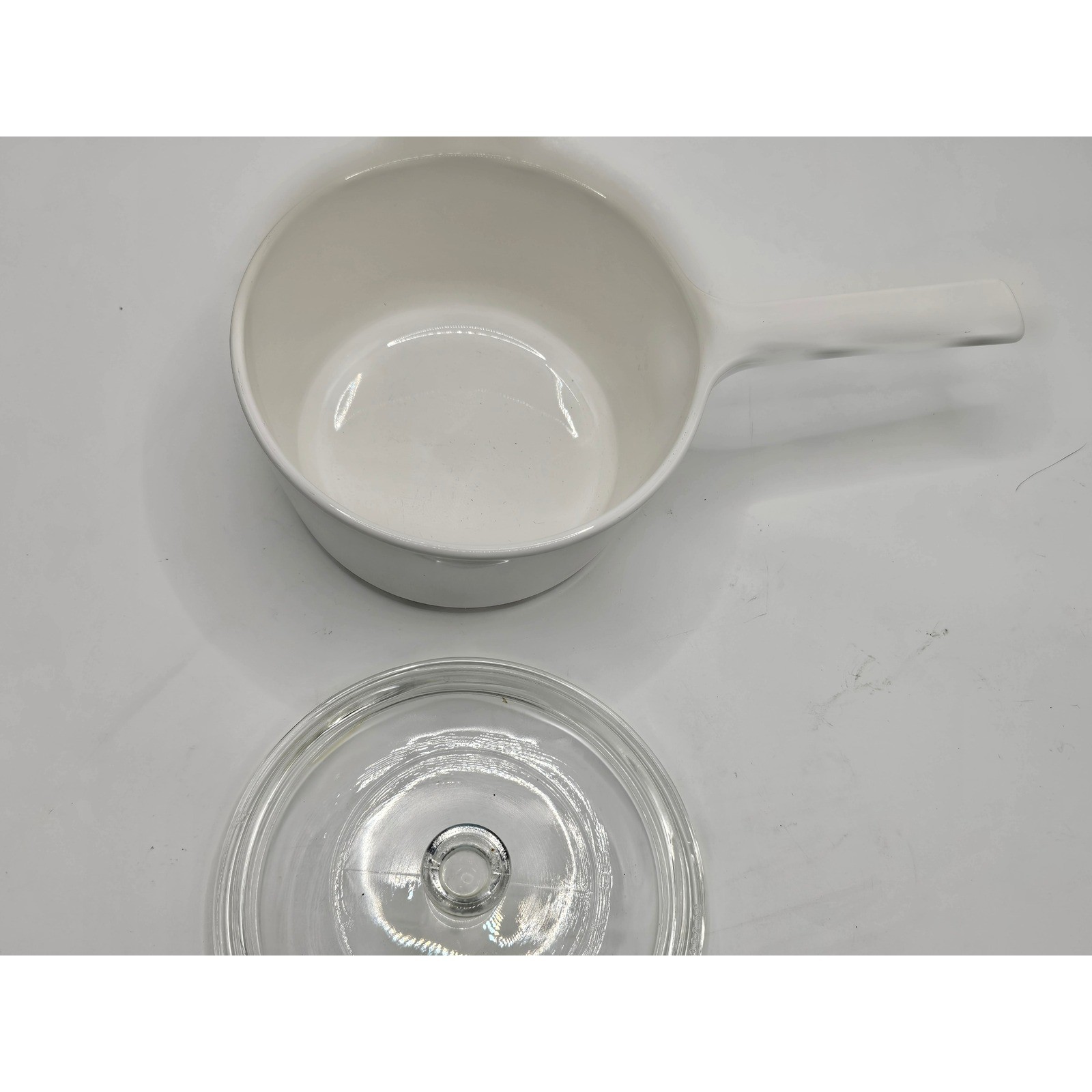Corning Ware White Saucepan with Glass Lid 1.5 Liter U-1 1/2-B Vintage Cookware