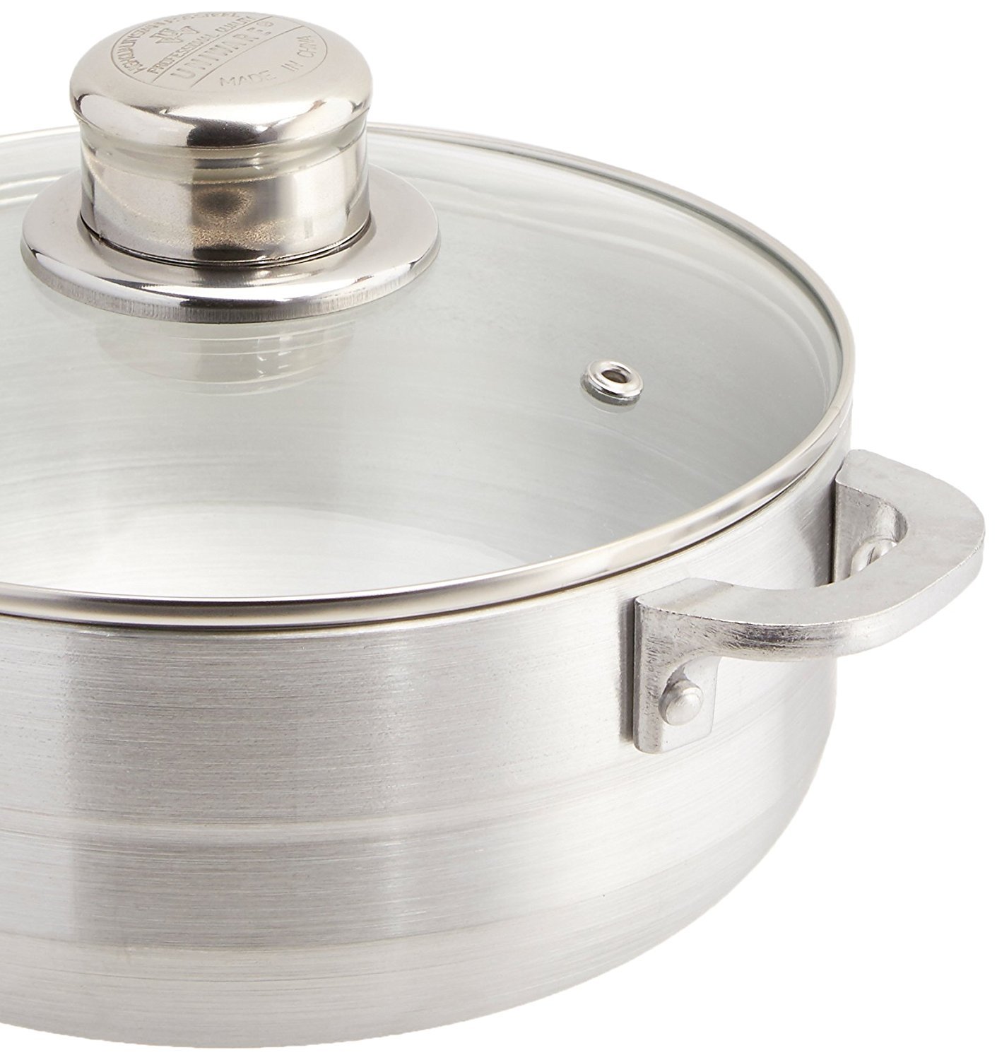 Aluminum Caldera Sauce Pan With Glass Lid, Silver, 2/4/5.6 Quart