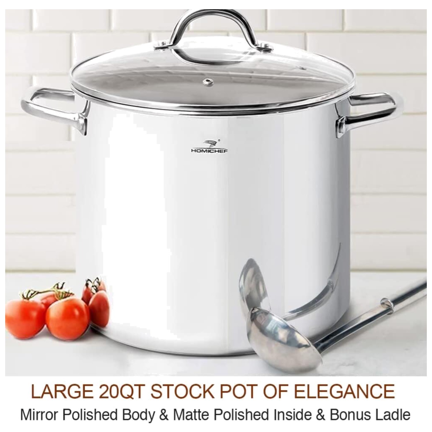 20QT Stockpot – Healthy Stainless Steel Cookware