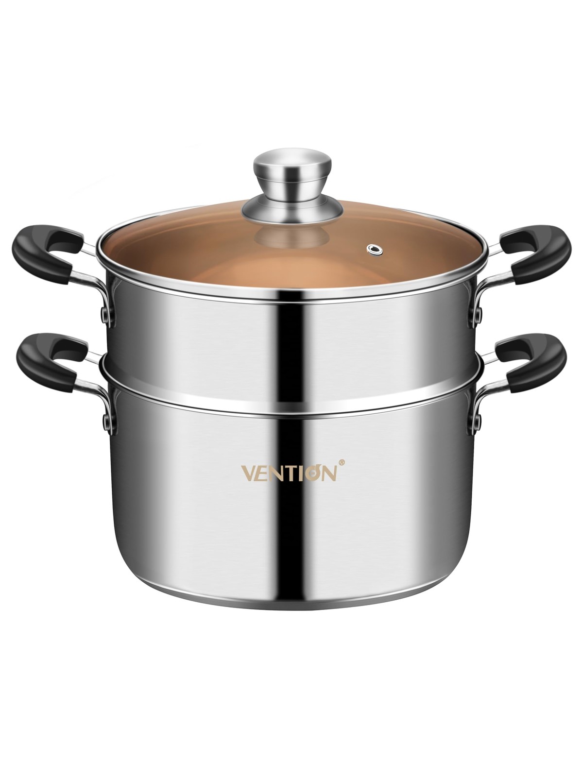 7.1 Inch 2.1 QT Small Vegetable Steamer Pot Induction Stainless Steel Steam