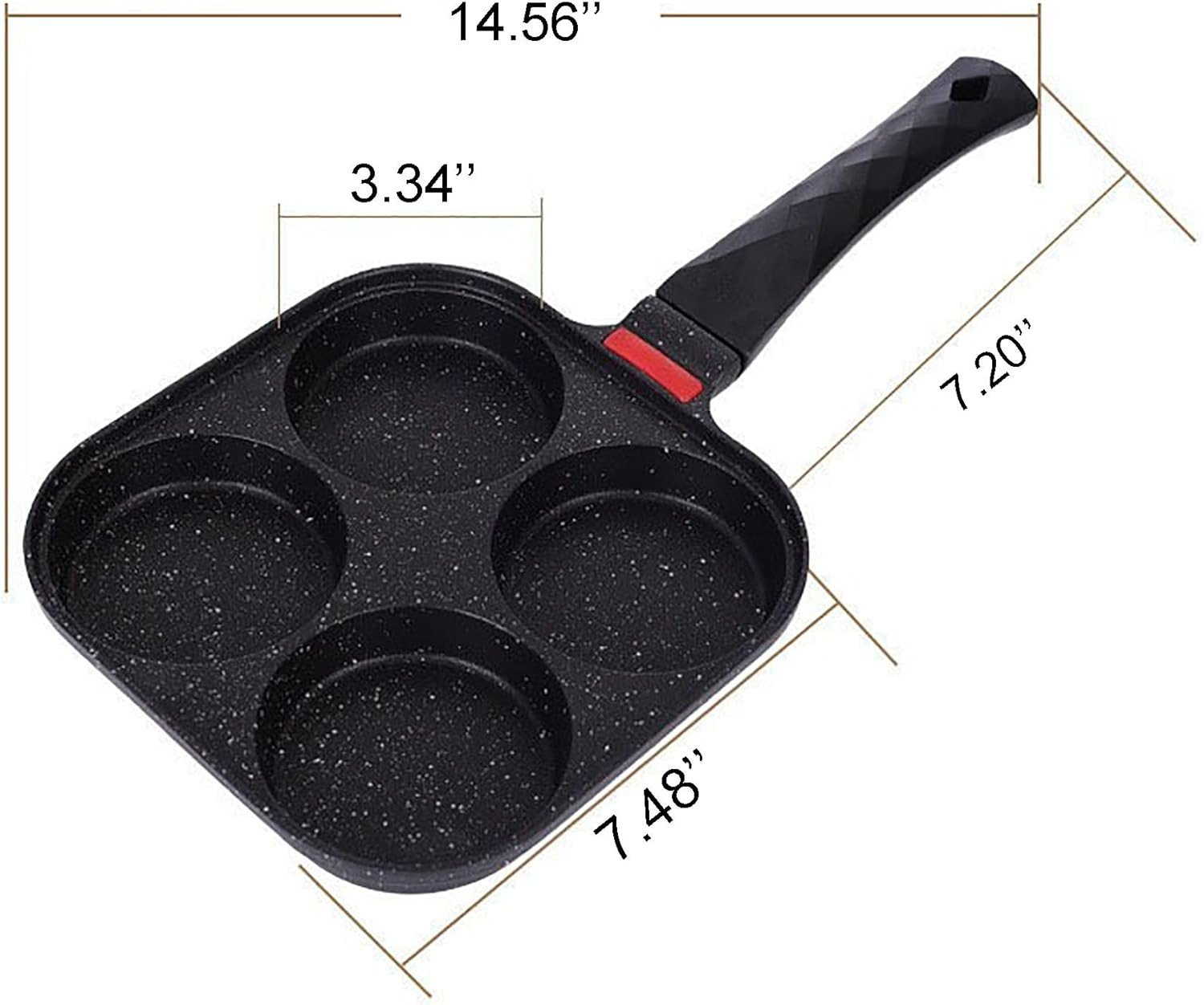 4 Egg Frying Pan Gas Only Breakfast Omelette Skillet Non-Stick Fried Egg Pan Pan