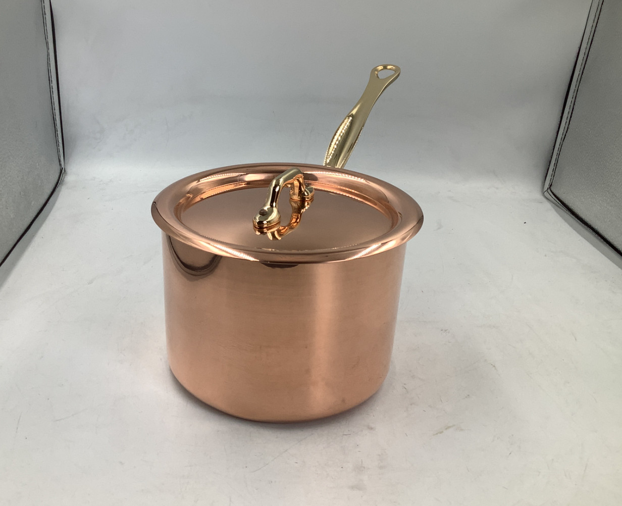 Mauviel M’Heritage 150 B Copper & Tin Inside Bain Marie Double Boiler, 1.8-Qt