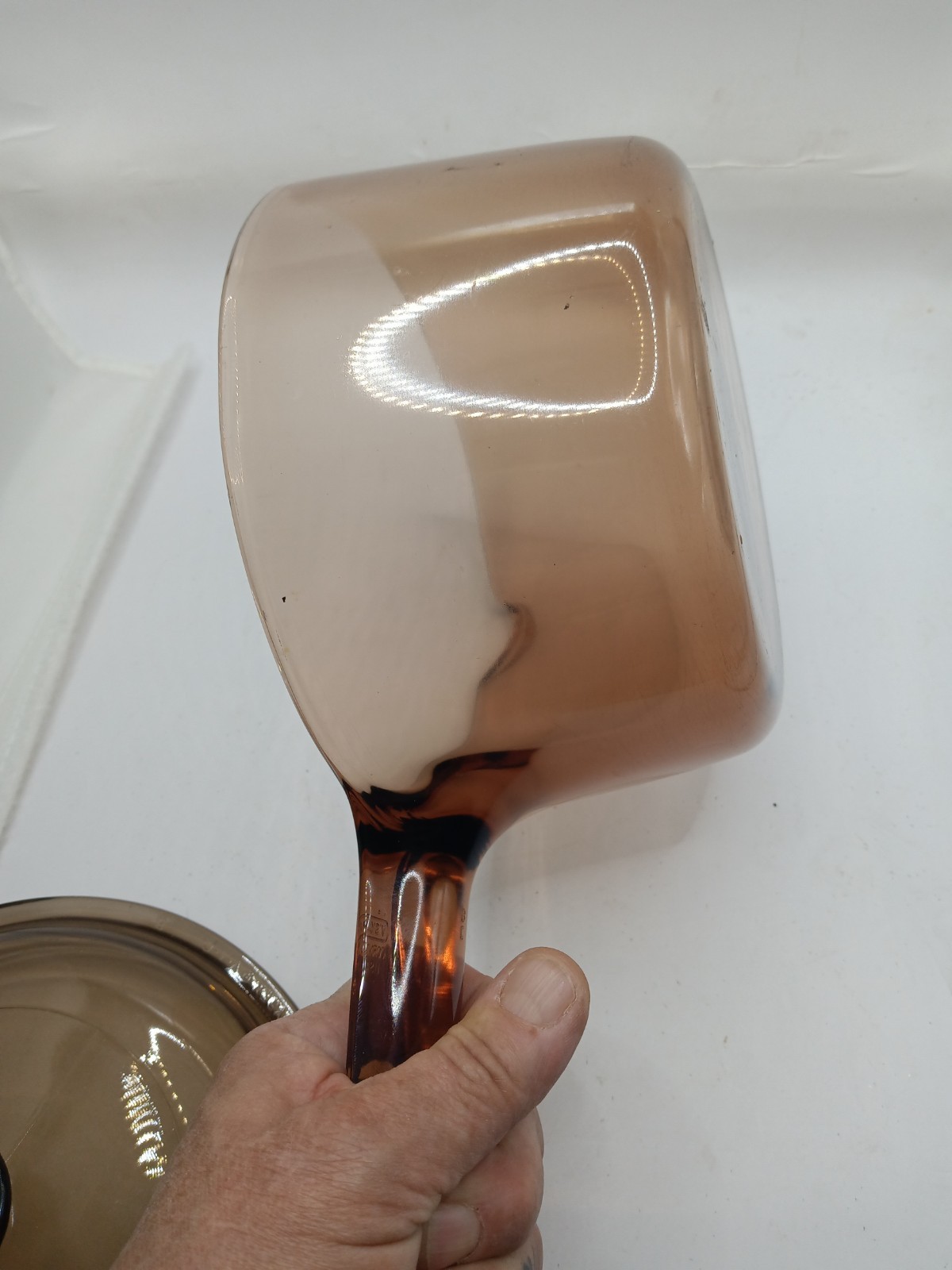 Visions By CorningWare Amber 1 Qt Saucepan With Lid V-1-C