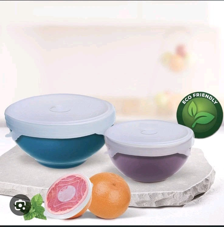 UNI-LID by Copper Chef, Round Stretchable Airtight Lids Set, 3 SIZES: 9″, 7″, 4″