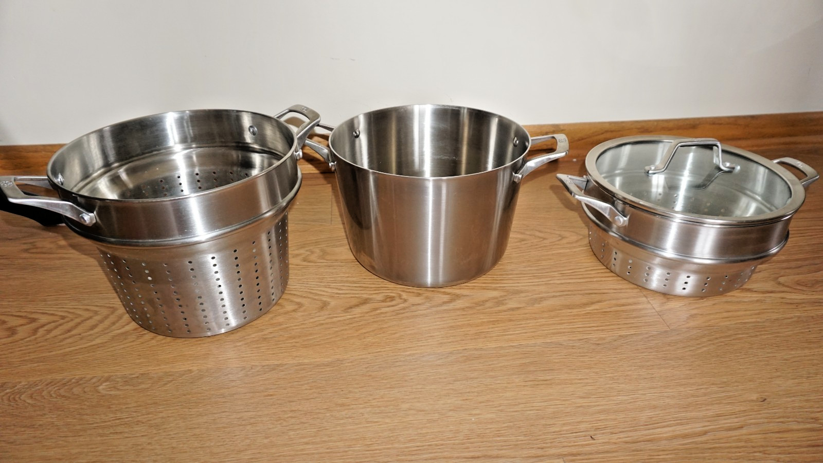 Calphalon 808 Stainless Steel 8 Qt Stock Pot Dual Steamers RTL808