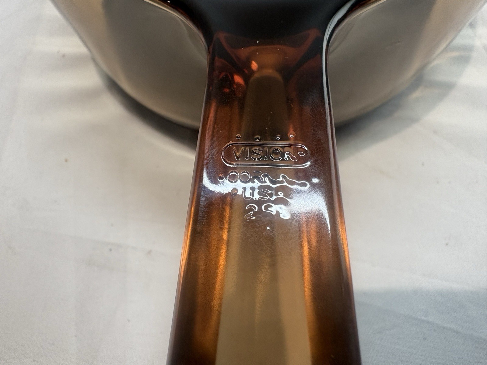Corning Ware Visions Amber 2.5L Saucepan W Pyrex Lid V- 2.5-C USA