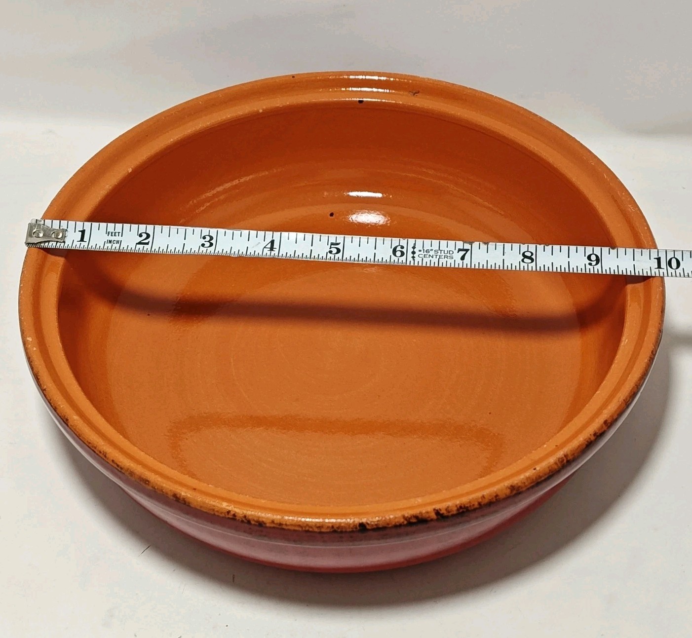 De Silva Red Glazed Terracotta Clay Tajine Cooking Pot Made in Italy 10″