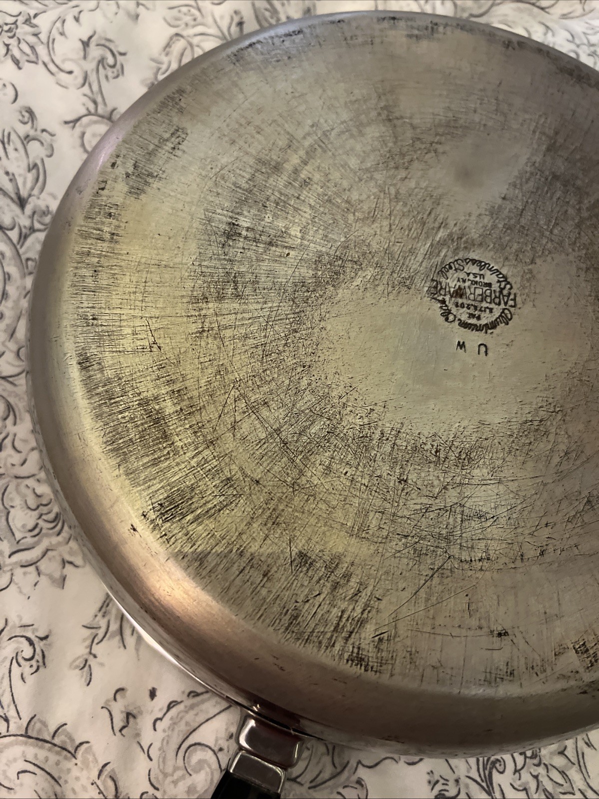 Faberware 10 Inch Skillet Fry Pan Stainless Steel Aluminum Clad Vintage No Lid