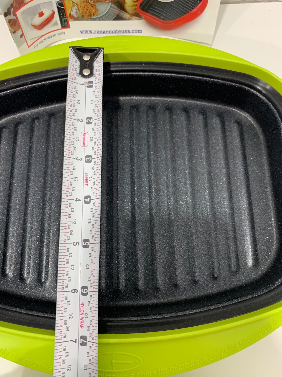 RANGEMATE SMALL green RECTANGULAR MICROWAVEABLE COOKER