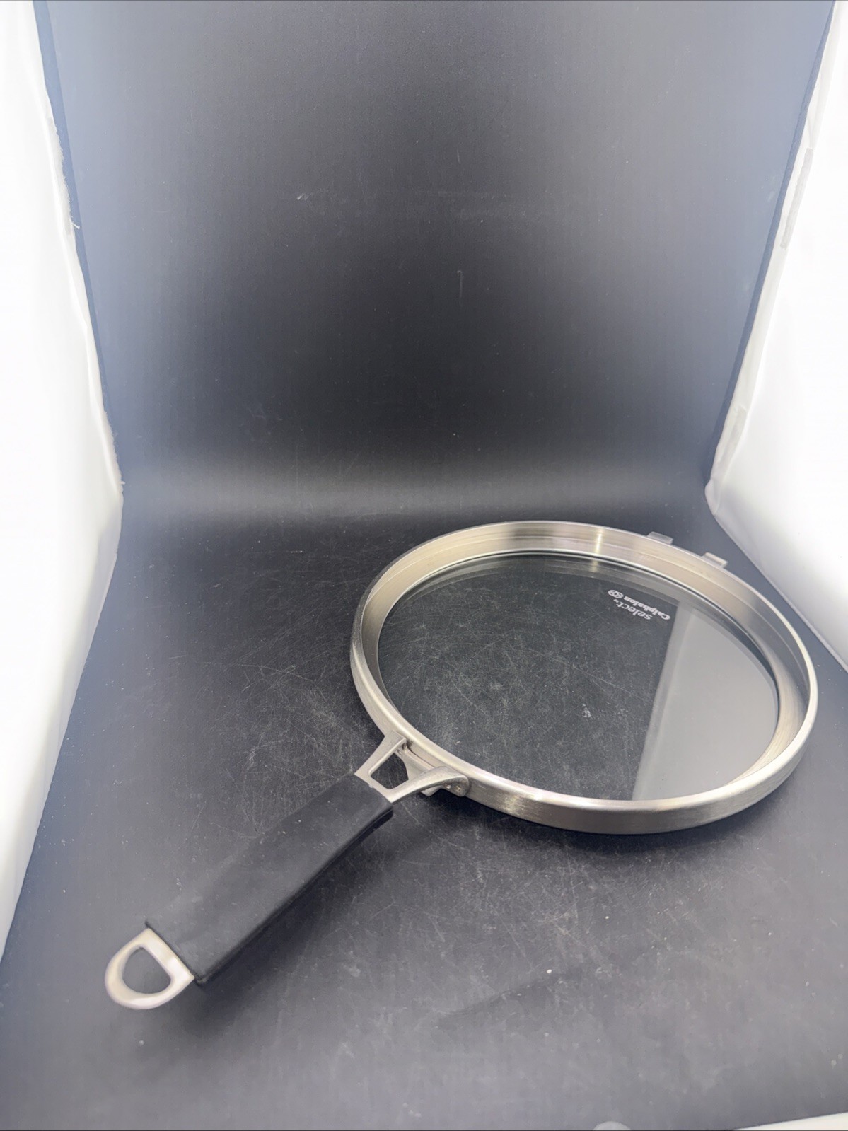 Select by Calphalon Space Saving Glass Lid Side Handle Replacement 8″
