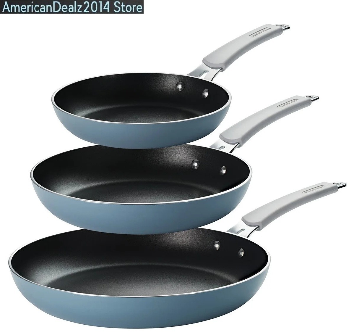 Tramontina 3-Pack Fry Pans Nonstick Interior 8-in, 10-in, 12 in – NEW IN BOX