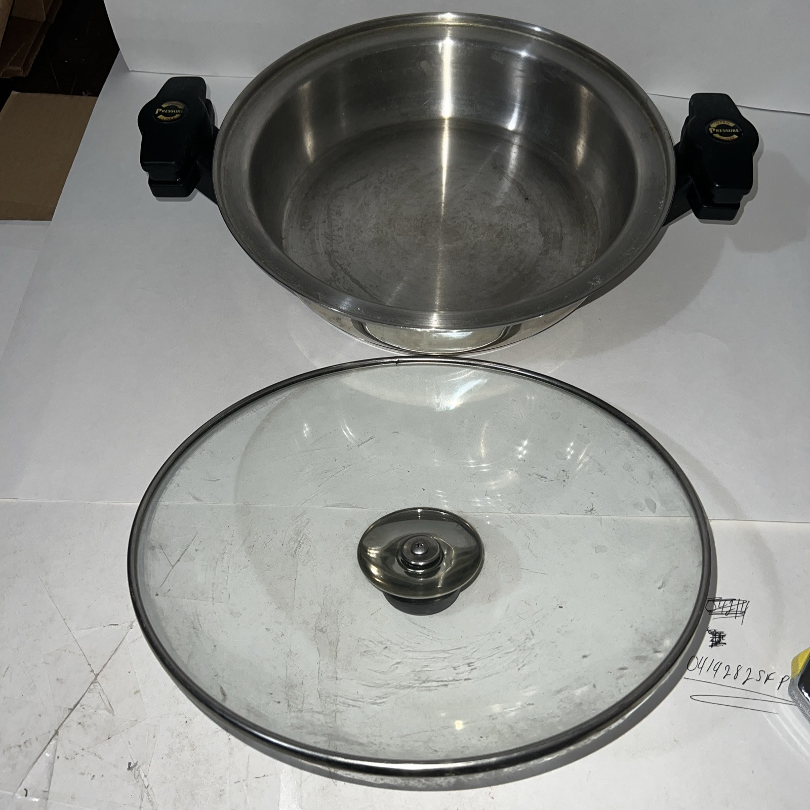 Five Ply304surgical Stainless steel the Deep Pan Skillet with Pressure handle
