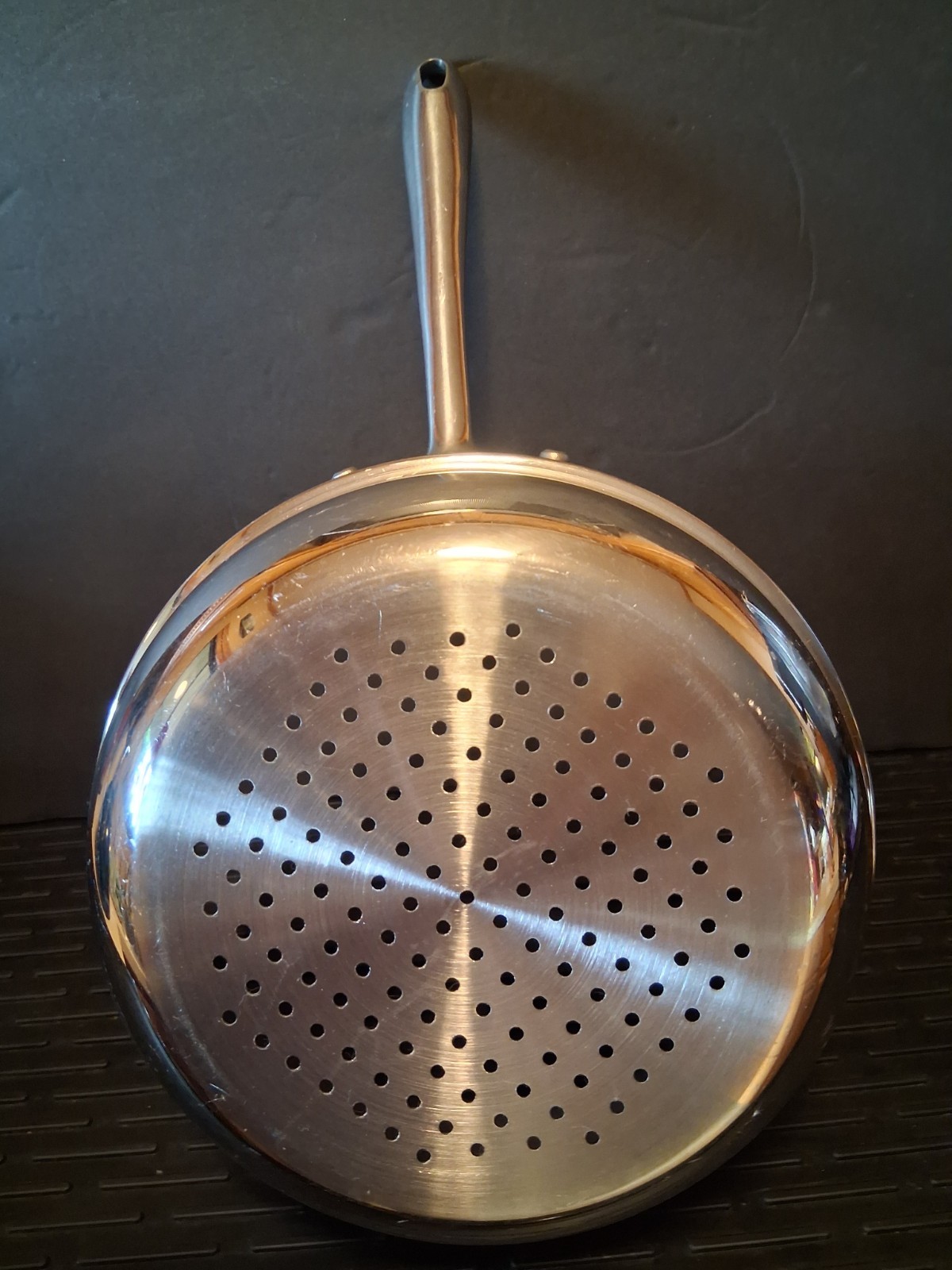 All-Clad 8″ Stainless 3 Qt Steamer Basket Insert Strainer Long Handle EXCELLENT