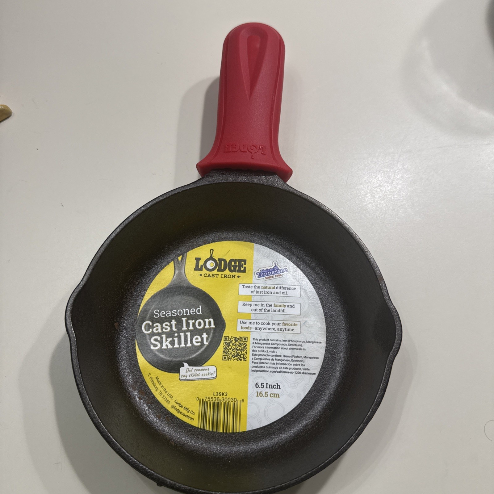 Lodge L3SK3 6.5” Black Round Cast Iron Skillet Made USA #G107