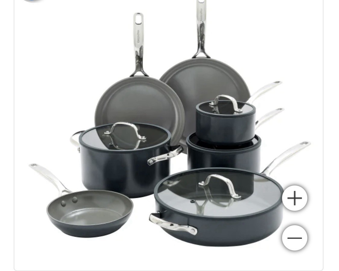 Green Pan Eras 11 Piece Cookware Set New Open Box Ceramic Nonstick