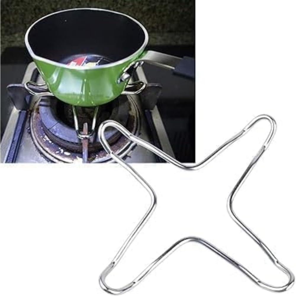 Stainless Steel Gas Ring Reducer & Heat Diffuser for Stovetop Kitchen Use