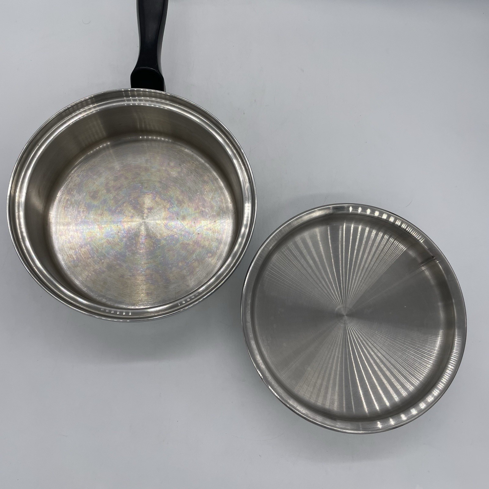 Vtg Chef’s Ware Townecraft Saucepan 1.5 Quart 8 1/2″ T-304 Stainless w/Lid USA