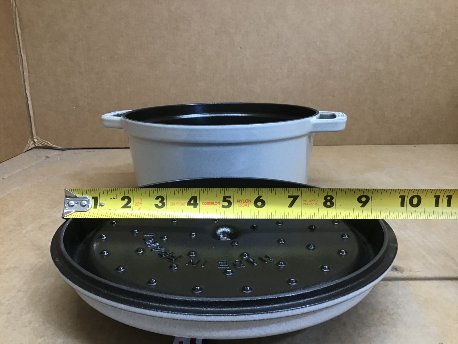 Staub Cast Iron 4-qt Round Cocotte – White Truffle