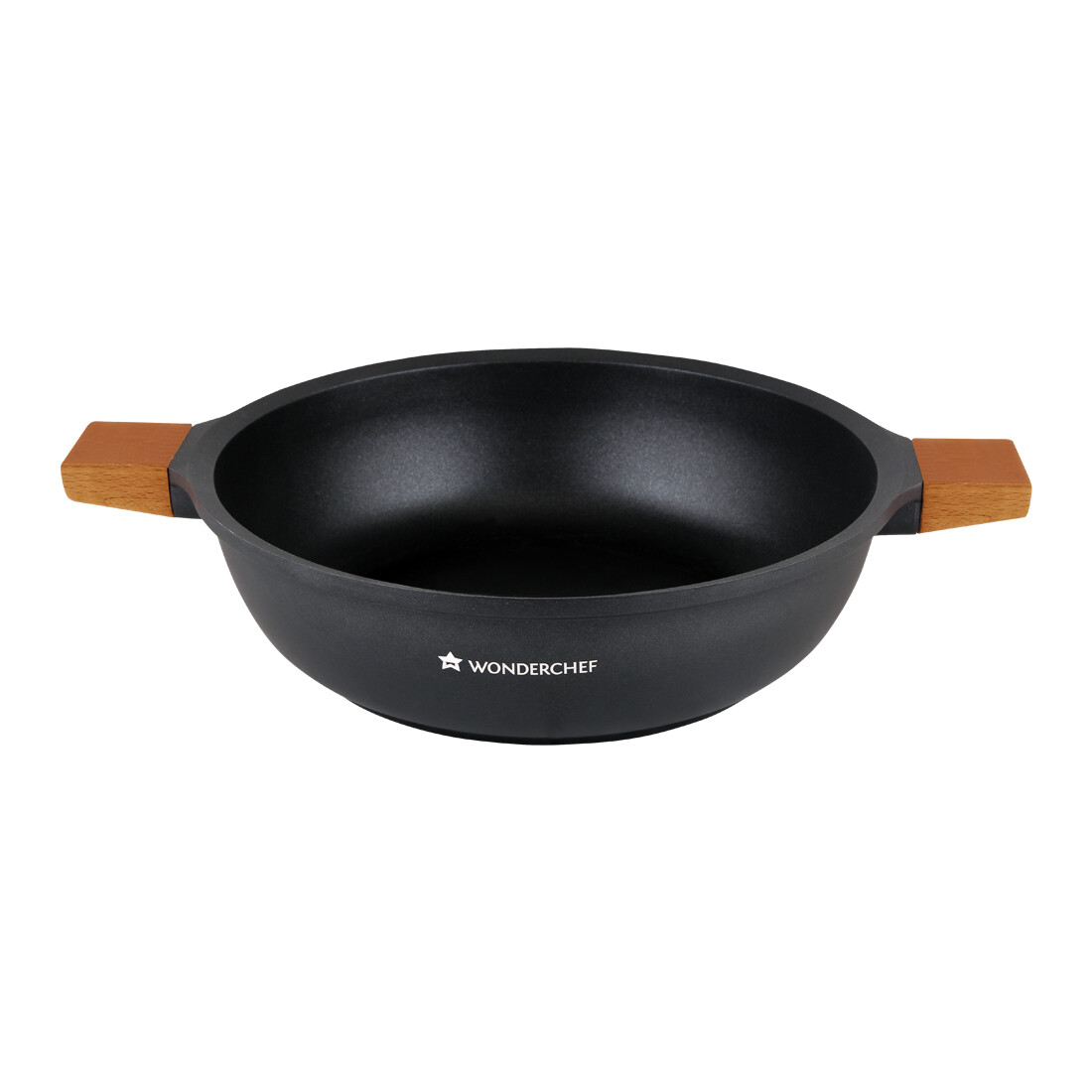 Wonderchef Die Cast Non-Stick Aluminum Shallow Casserole with Lid, 28 cm