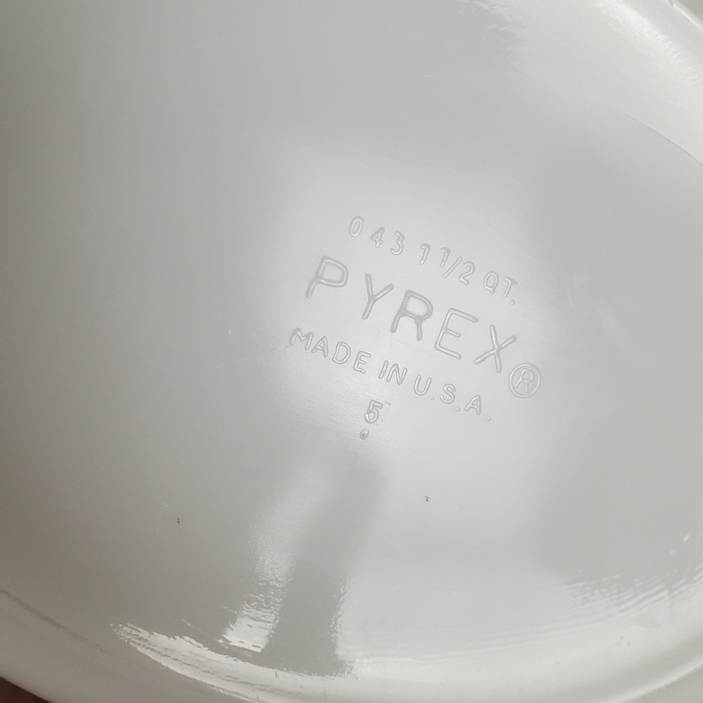 Pyrex Bluebird Oval Casserole 1.5qt Glass Lid – Turquoise & White 043
