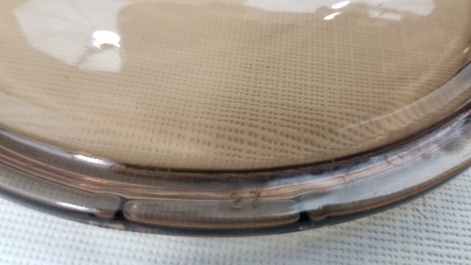 PYREX V-1-C V1C Round Amber Glass Replacement Lid 6.25 in Diameter