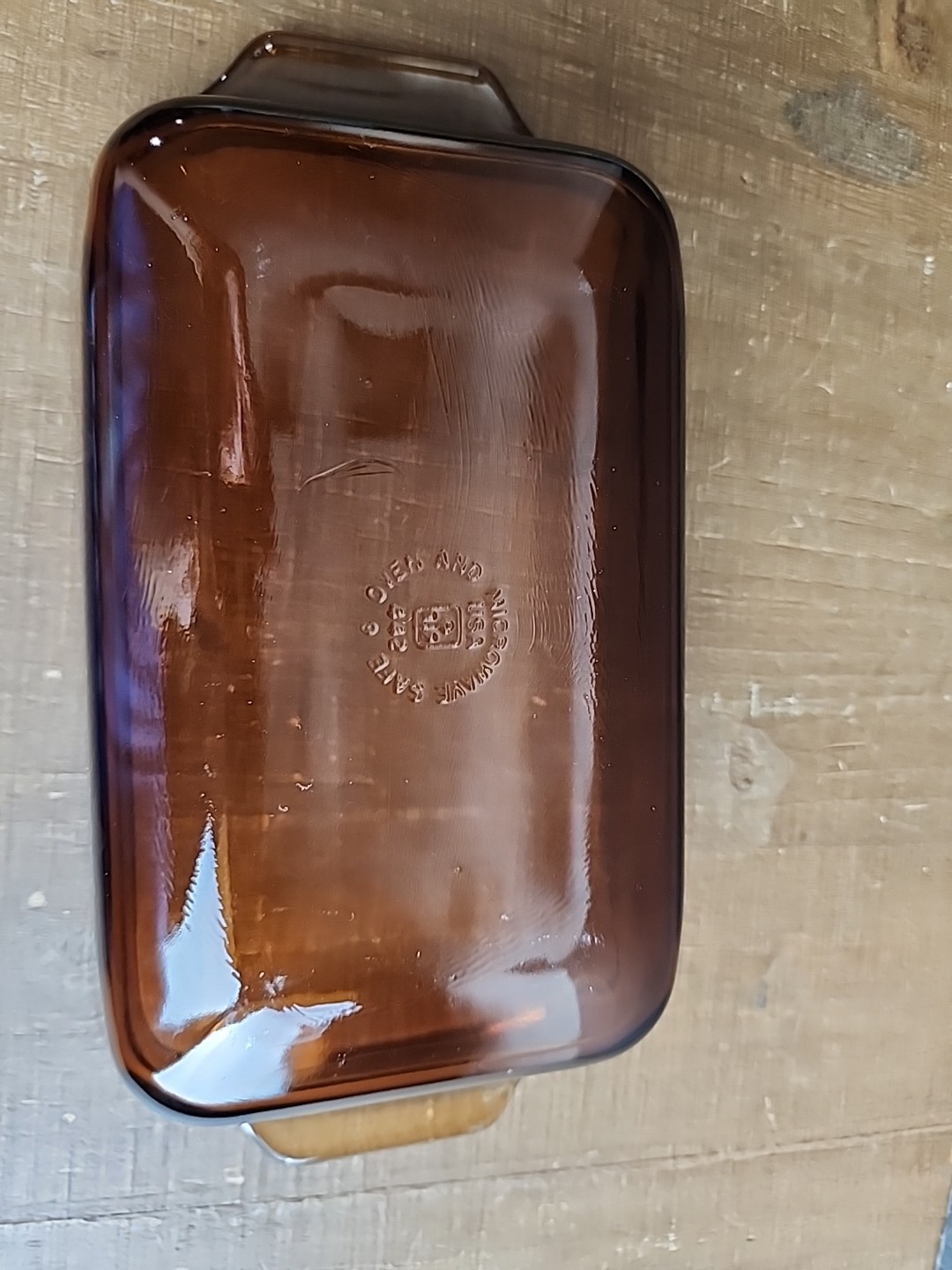Anchor Hocking Amber Glass Baking Pan Dish Loaf Pan #442 1.5 PT.