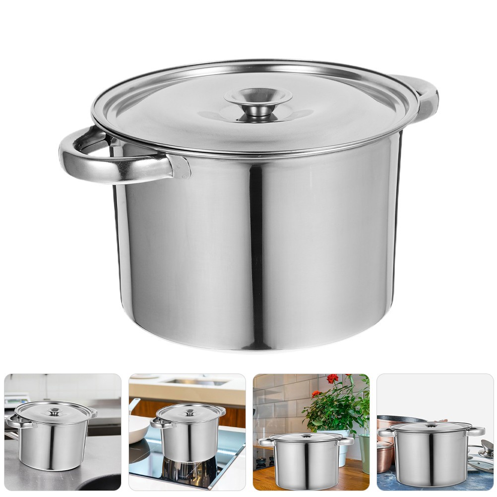Stainless Steel Stock Pot Soup Cooking Pot Kitchen Cooking Pot Oil Storage Pot